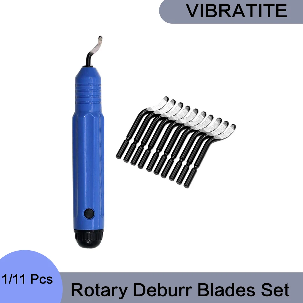 

Rotary Deburr Blades Set Deburring Tool Kit with Handle Debur Knife Great Burr Remover Hand Tool for Steel and Wood Plastic