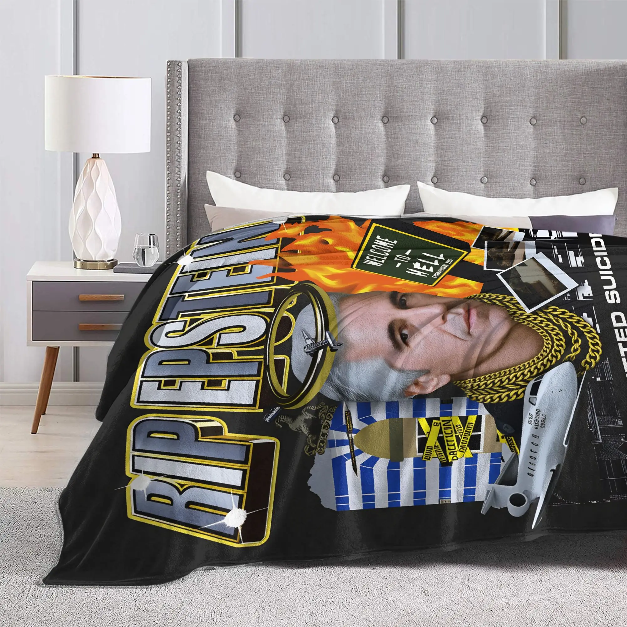 مضحك جيفري Epstein الفانيلا بطانية لينة الدافئة الفراش يلقي لغرفة النوم ديكور الجدة المفرش أريكة غطاء سرير