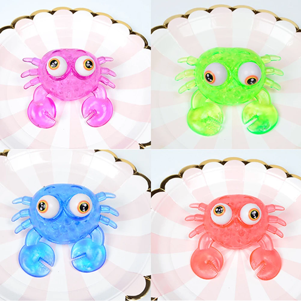 

3Pcs Lovely Crab Shaped Decompression Tools Elastic Stress Relief Gadgets for Mood Enhancement and Relaxation Anxiety Toy