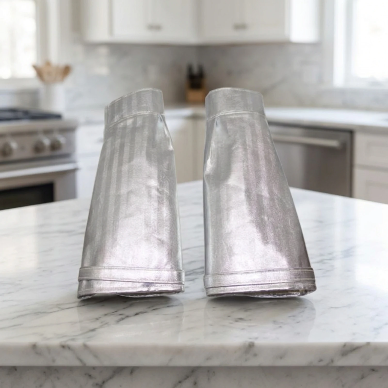Aluminized Arm Sleeve Reflective Aramid Defensive Sleeve Metal-Fabrication Sleeves Long-Lasting Flexible for Foundry Workers