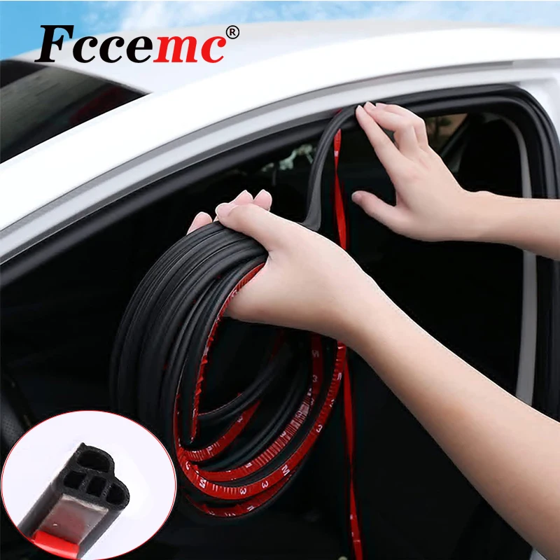 Car Door Seal Double Layer Sealing Rubber Strip L-Type Rubber Noise Insulation For Cars Sealing Elastic Band Trunk Hood Sealant