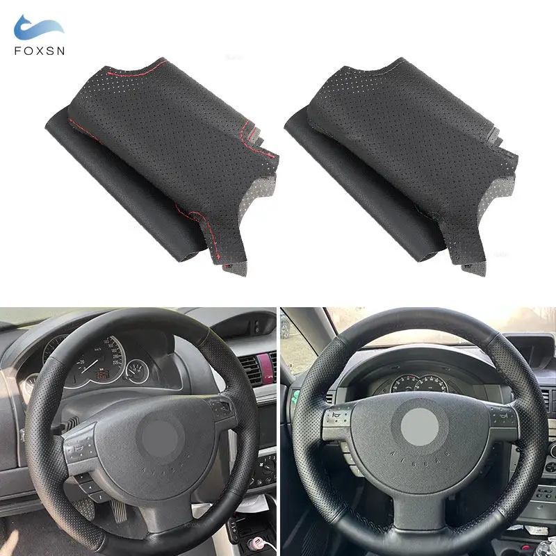 Hand Braid Car Steering Wheel Cover Leather Trim For Opel Vauxhall Corsa C 2000-2006 Combo C 2001-2011 Holden Barina Tigra 2005