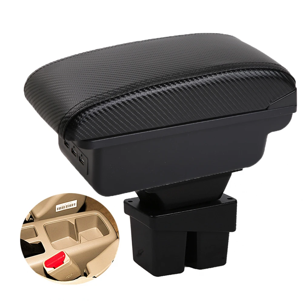 Armrest Box Central Console Storage Box with Elbow Support for Honda City GD8 Interior Accessory
