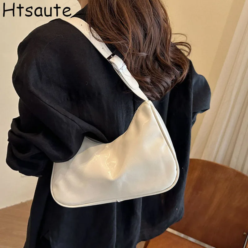 

Women's Vintage PU Leather Flap Brands Single Shoulder Underarm Bag Buckle Baguette Tote Bag Suitable for Dating, Outing, Party