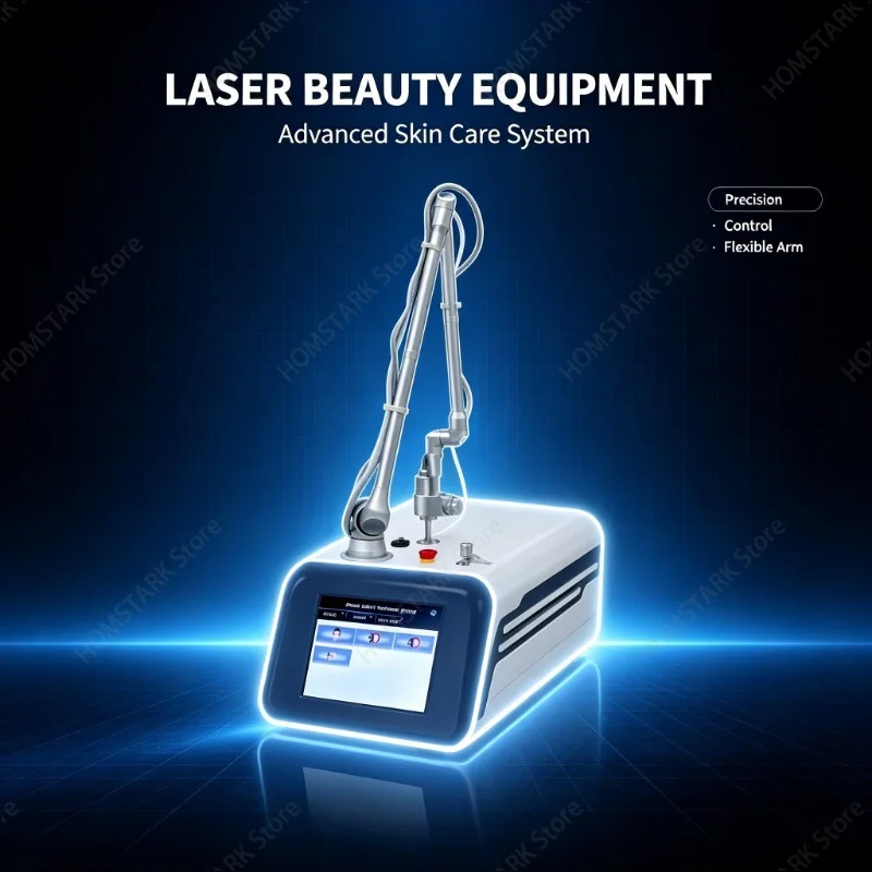 Portable CO2 Fractional Laser Beauty Machine, Facial Lifting, Pore Minimizing Salon Skin Rejuvenation Device