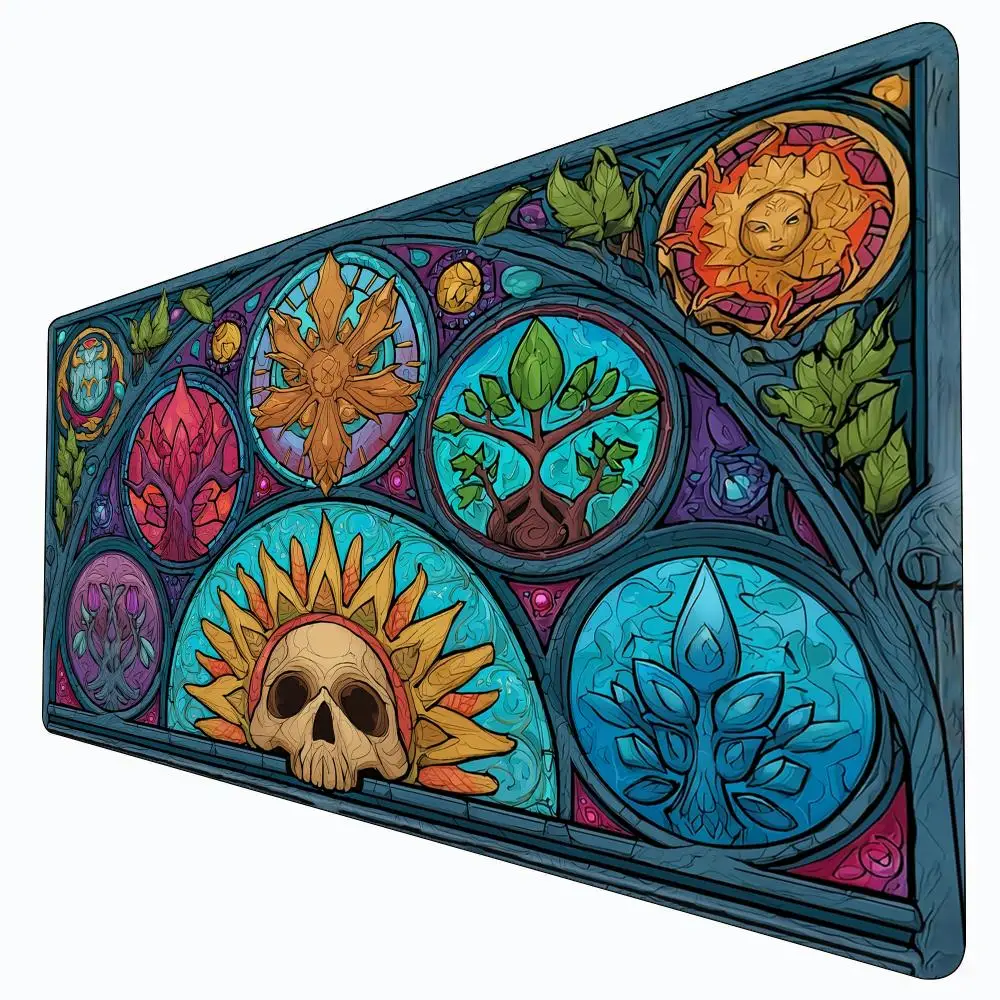 Geheimnisvolle Magic Card-Spielmatten mit natürlichem Element und Zone, MTG-Spielmatte, Schreibtischunterlage, Commander-Spielmatte, geeignet für Spieltreffen