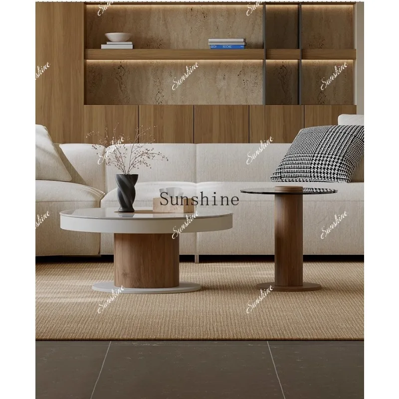 Simple and modern combination living room home marble coffee table high-end small round table  FT