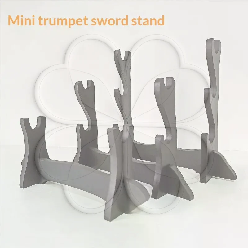 Black Wood Mini Sword Knife Display Stand Stable Non-slip Base Lightweight Holder for  Collection Show Office Desktop Decor
