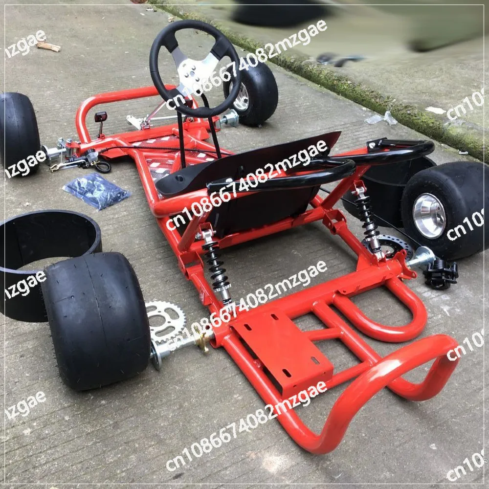 

DIY четырехколесный мотоцикл, аксессуары для дрифта, скутер, полный каркас, рулевое управление, задняя ось, 5-дюймовые шины
