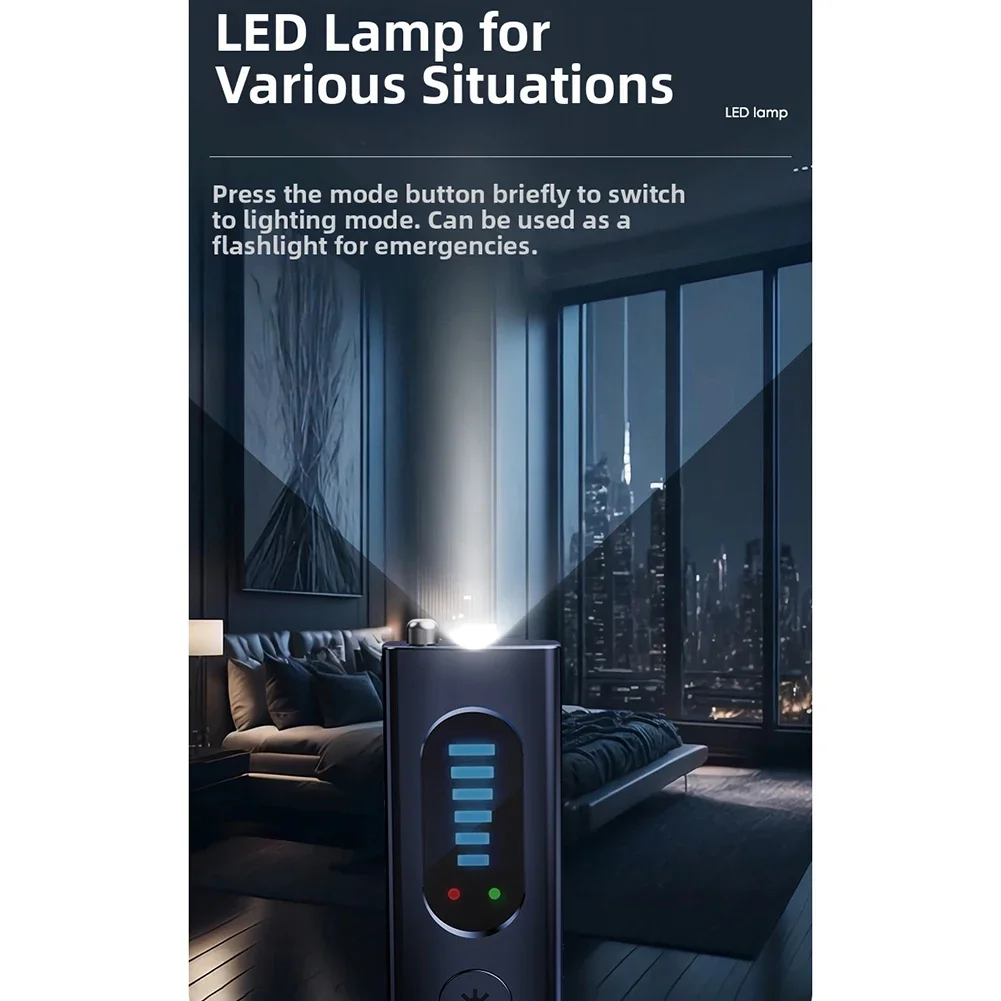 T15 Wireless Camera Detector With 360° Detection Sensitive Signal Infrared Scanner Anti-Spying Camera Detector For Hotel