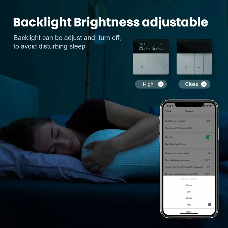 Умный термостат Tuya Wi-Fi, температура воды, электрический подогрев пола, контроллер газового котла для Яндекса, Алисы, Alexa (B), прочный