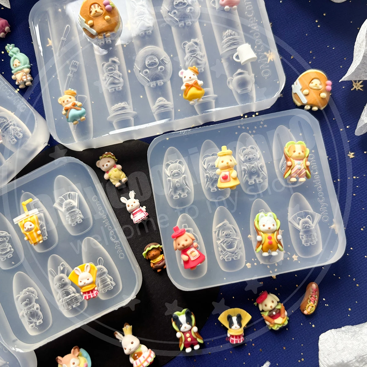 Super cute, animal-shaped transparent silicone molds for desserts, burgers, hot dogs, and ice cream. view 5
