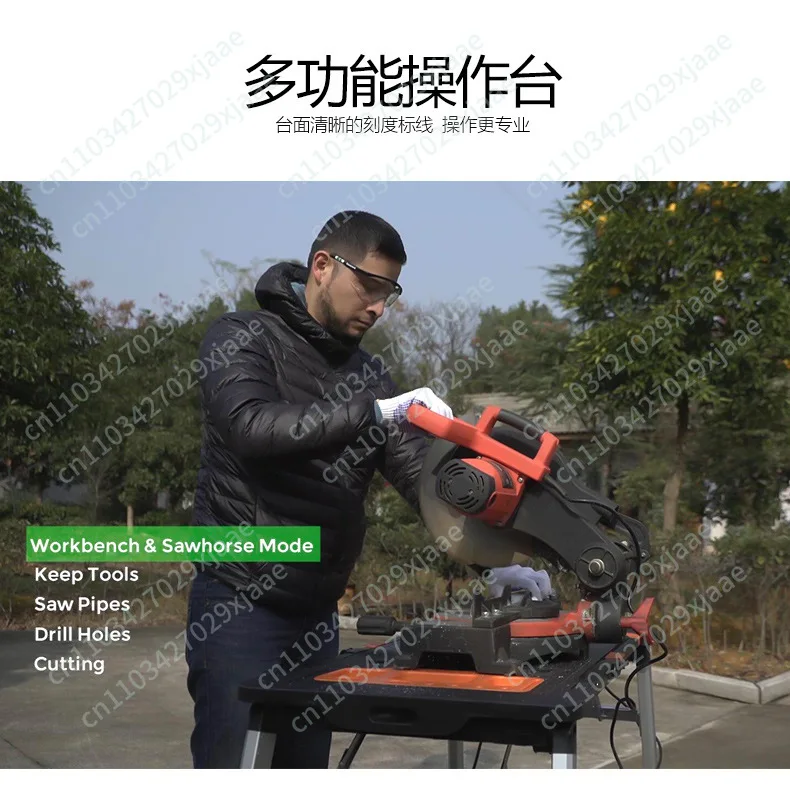 Seven-in-one Multi-functional Workbench, Horse Stool Aluminum Alloy DIY Console Mobile Platform Ladder Scaffold Trolley