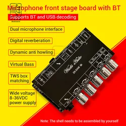 DC8-36V DAM H1 Karaoke Reverb Board Pre-Effects Microphone Karaoke with Bluetooth USB Decoding Support TWS Pairing Connection