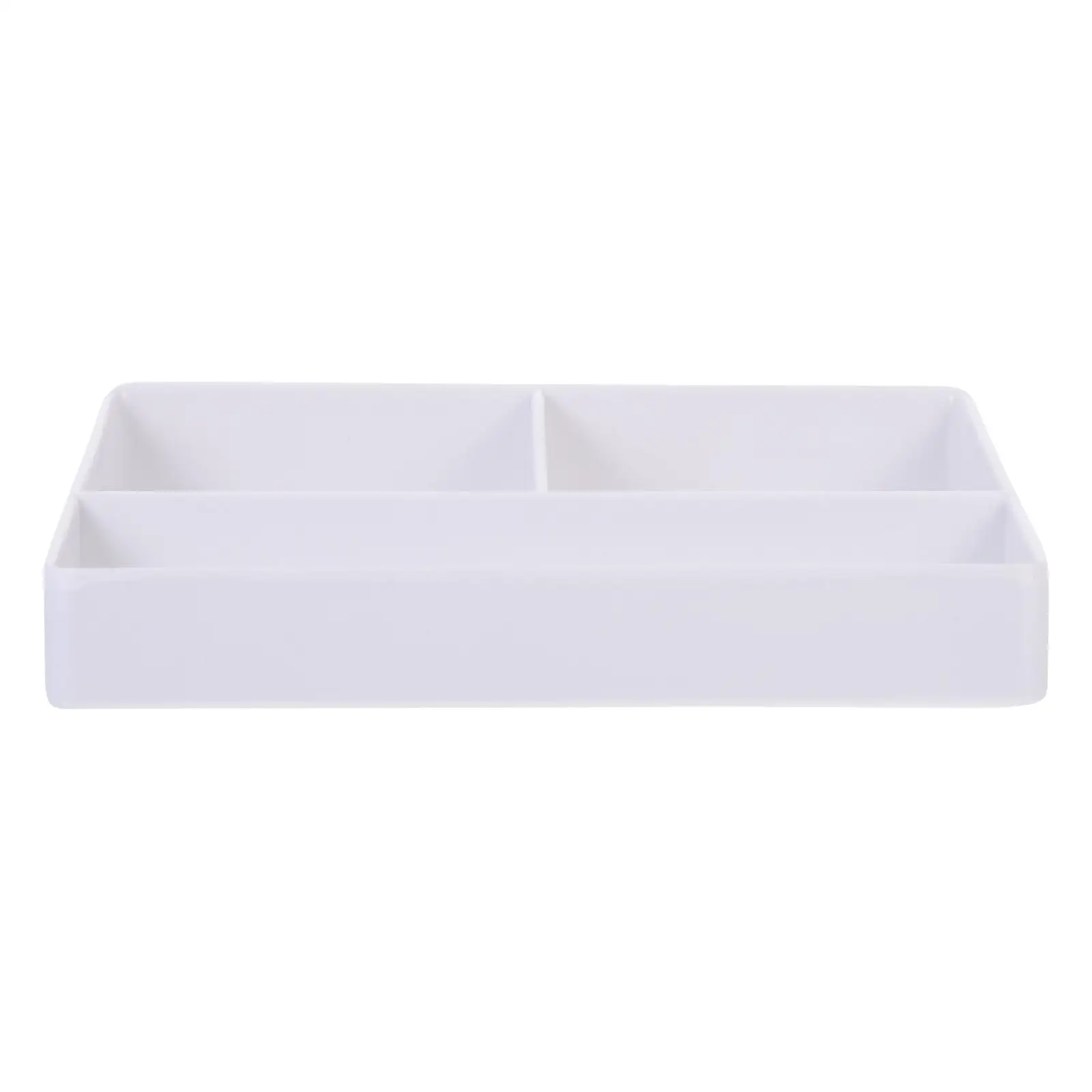 

White A018 Tea Organizer Bag Organizer Storage Box 3 Compartments High-class Materials Coffee Stand Condiment Holder