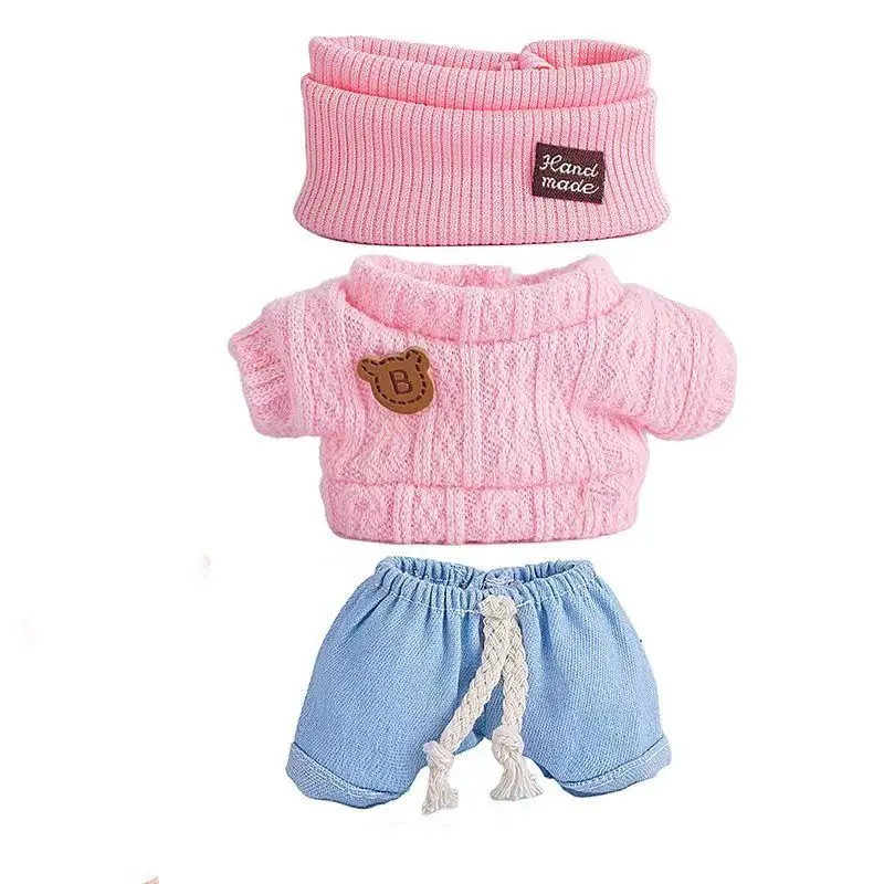 17 cm Mini Plüsch Puppe Kleidung Outfit Zubehör Keine Puppe für Korea Kpop Exo Labubu Overalls Kleidung Geschenk
