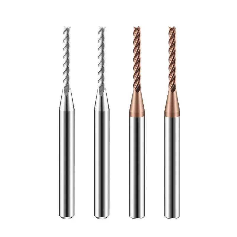 HRC60 Tungsten Steel Carbide Extended Deep Groove Milling Cutter 1/2/2.5 Blade Length 6/8/10/12/15 Aluminum/Steel Tools