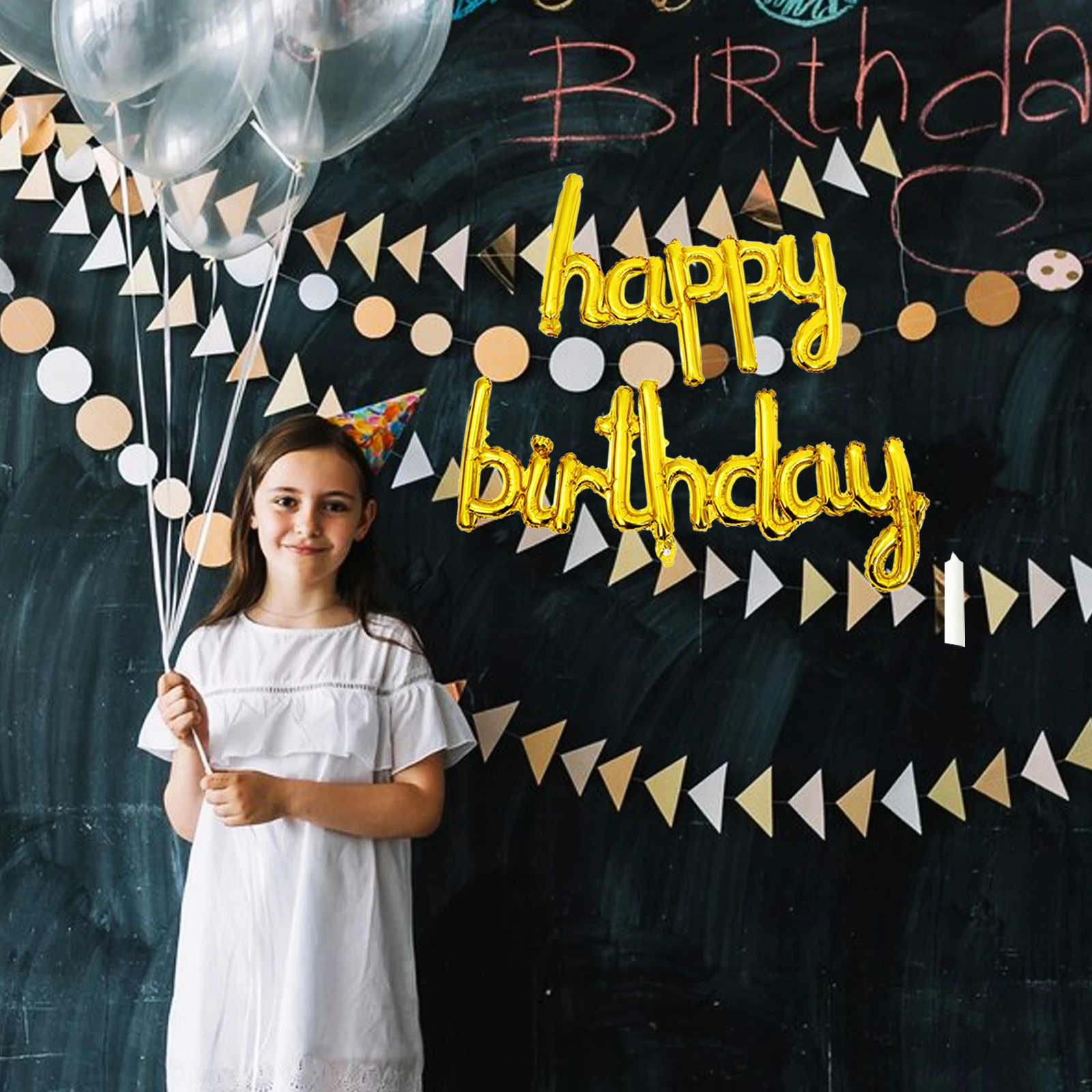 

1 set Foil Balloons Birthday Decor Multicolor Happy Aluminum Balloons Numbers Child Party Decorations Letters Girls