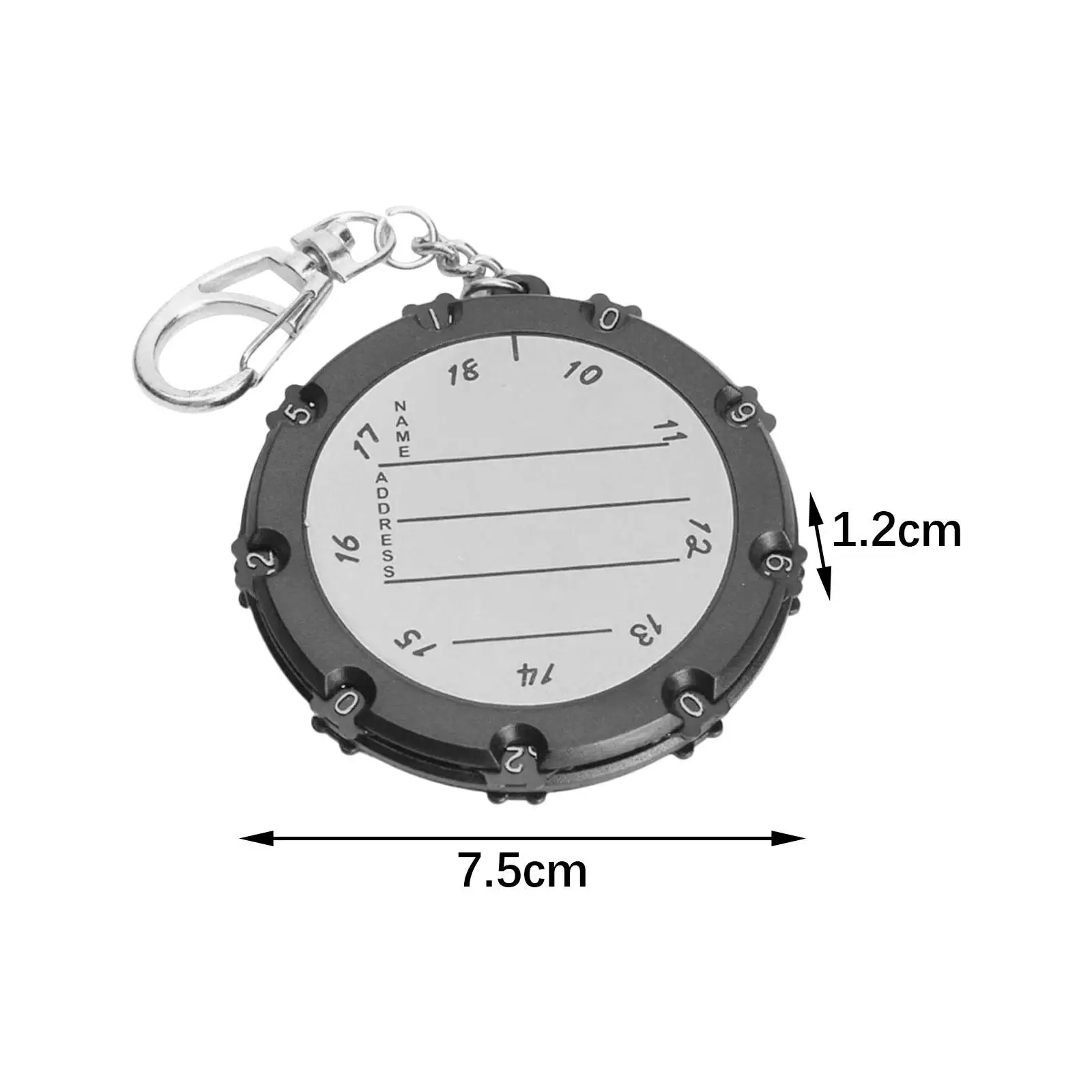 Golf Score Counter Scoring Tag Handy with Clip Keychain Practical Digit Counter Golf Scoring Device Golf Score Stroke Counter