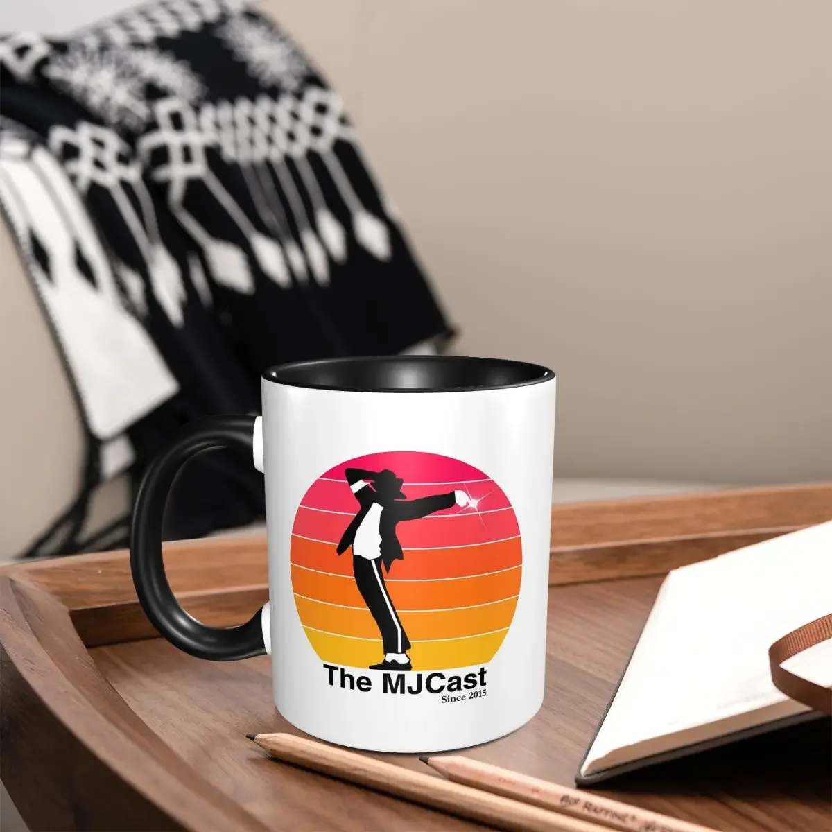 The MJCast Sunset Michael Jackson Mug Funny Ceramic Coffee Cups Tea Mugs Milk Cup Drinkware Gift for Friends