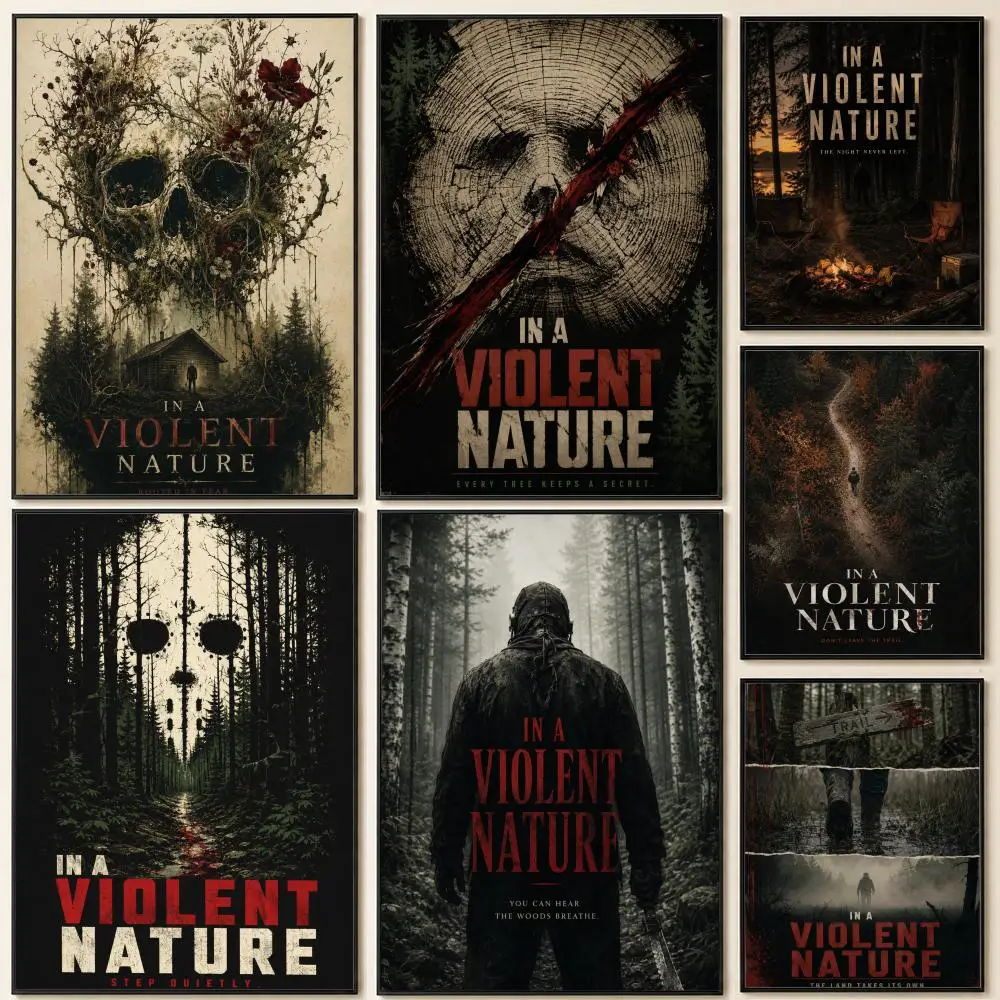 movie In a V-Violent N-Nature Poster HD Self Adhesive Wall Poster Waterproof Removable No Fade for Bedroom Living Room Decor