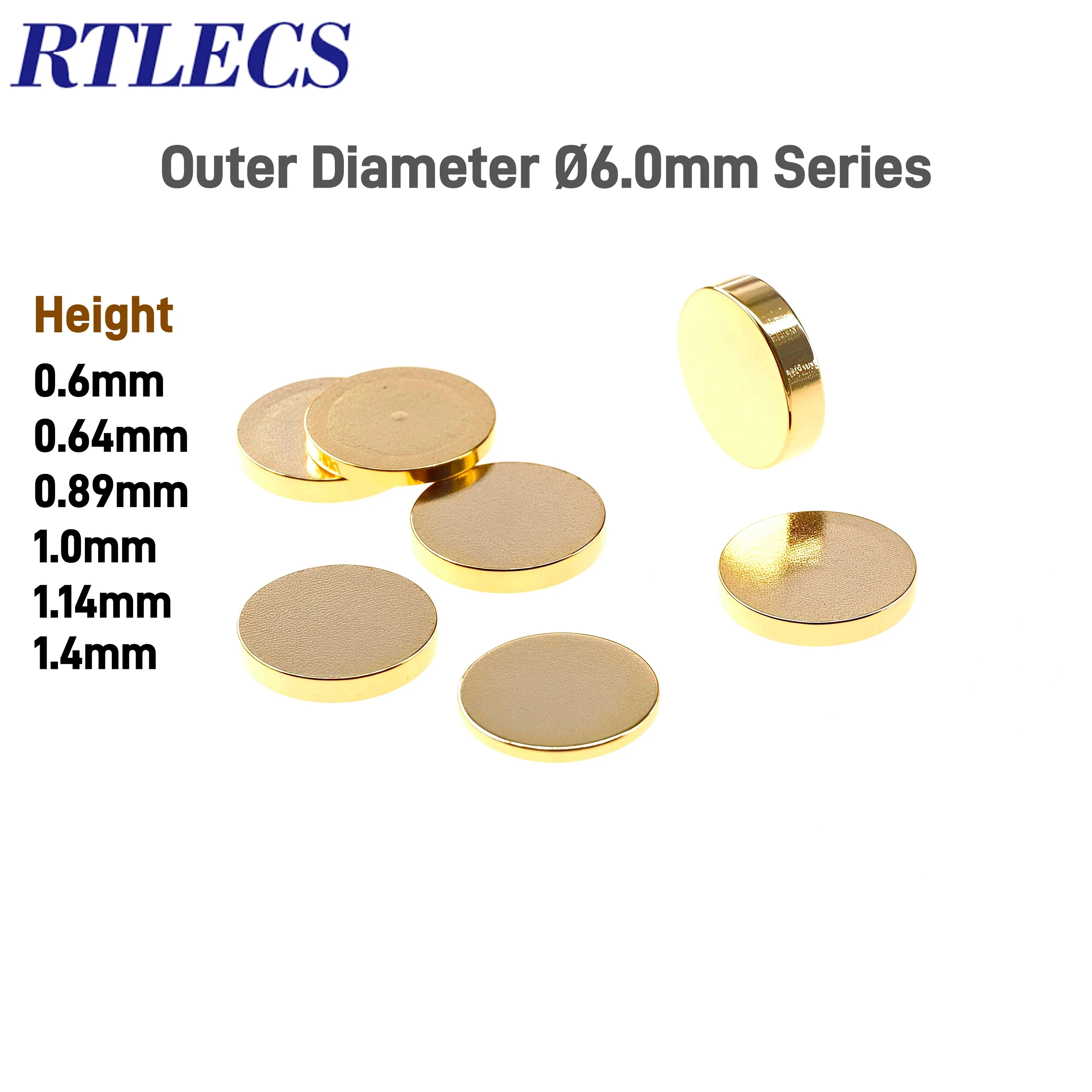 10/50/200PCS High Current Copper Disc Connectors 4.5/5.0/6.0mm Diameter Female Target Pads for Spring Loaded Connector 5A/10A/21