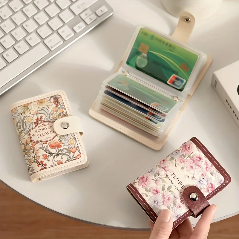 Women Credit Card Holder Multi Slot Wallet Compact Large Capacity Card Case ID License Organizer Business Card Holder