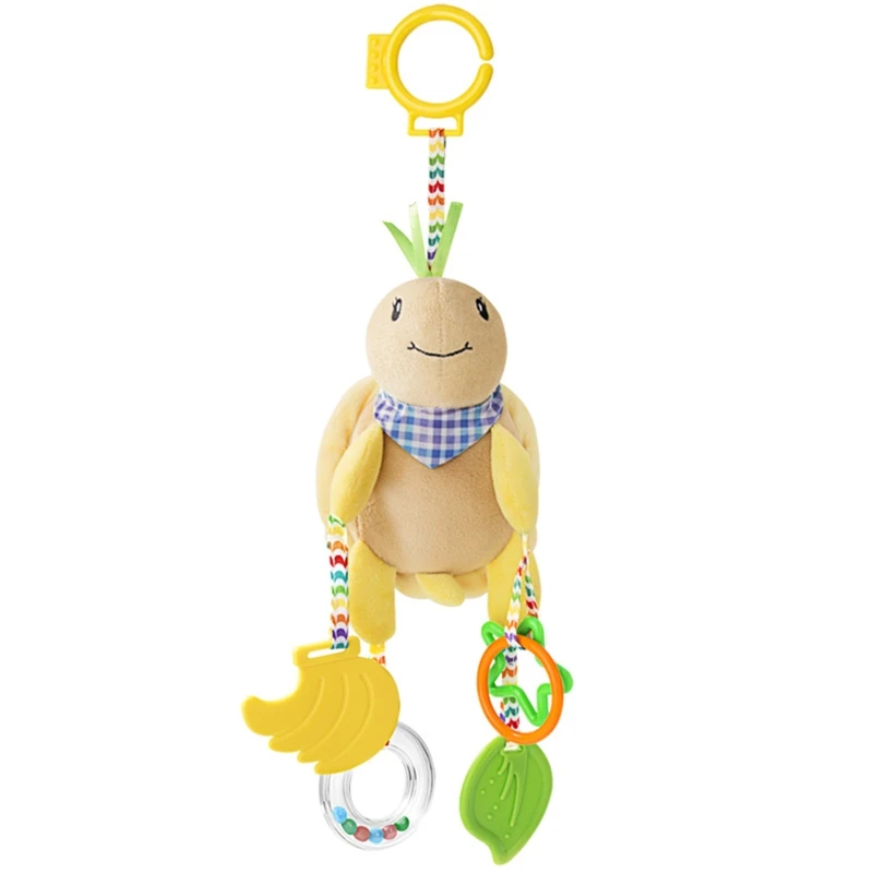 Infant Bed Around Rattle Hanging Toy with Teether Inside Safety Toy