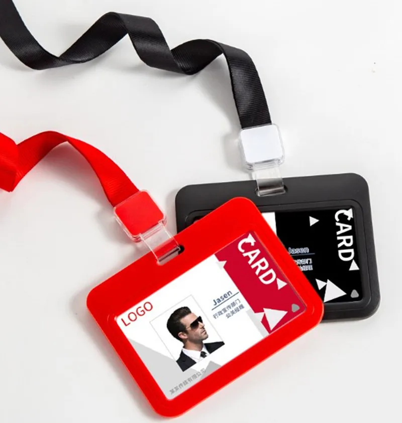 Porte-Carte d'Identification en Plastique PP, Horizontal et Vertical, Accessoire de Crédit pour Étudiant, 1 Pièce