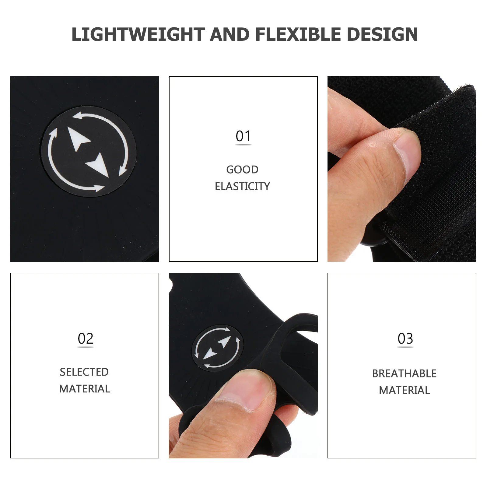 1Set Sports Phone Arm Bag Detachable Rotating Wristband Running Cycling Outdoor Arm Case Holder Lightweight Breathable Elastic
