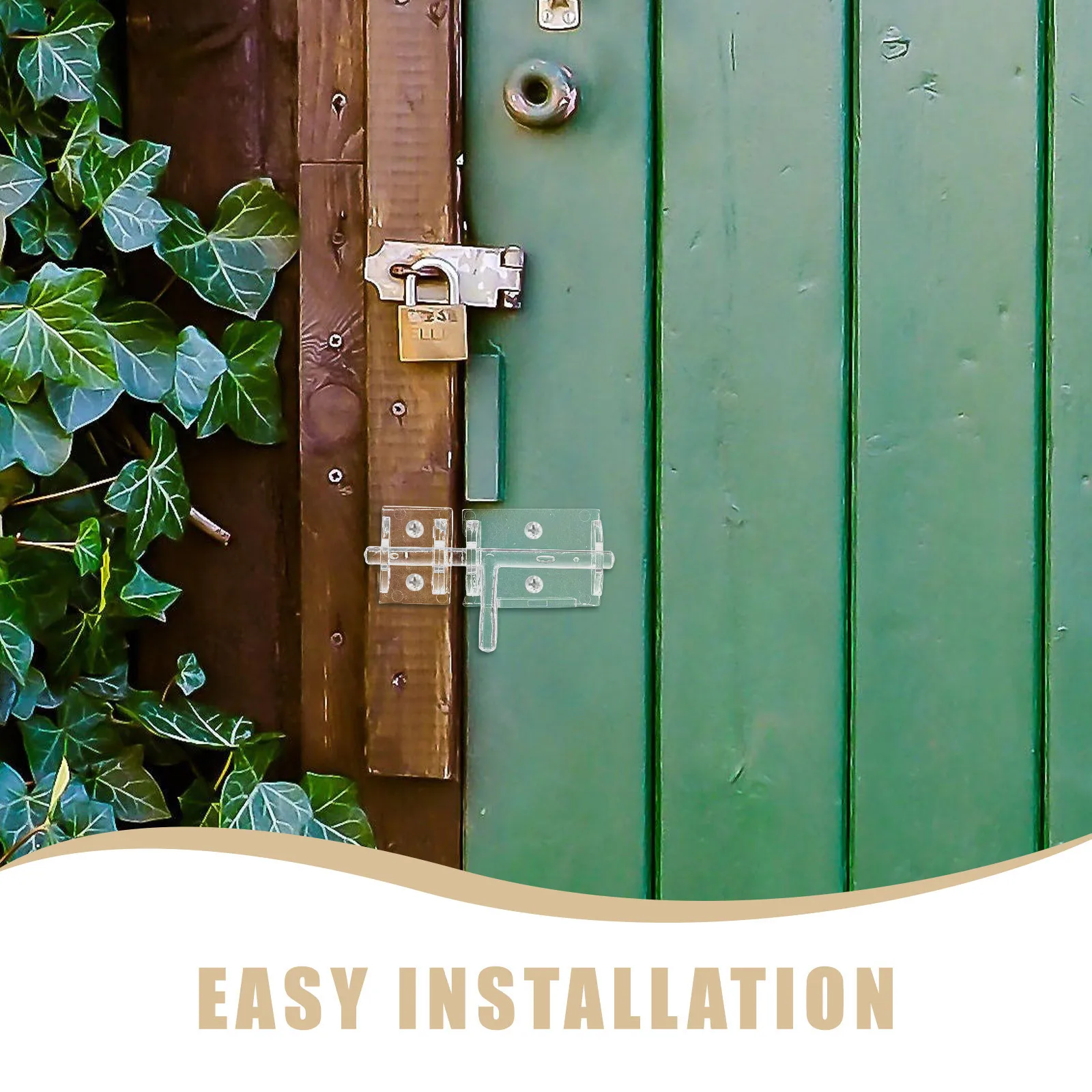 

Transparent Acrylic Door Bolt Lock Hasp Clear Slide Latch Security Door Lock Latch for Bedroom Bathroom Closets