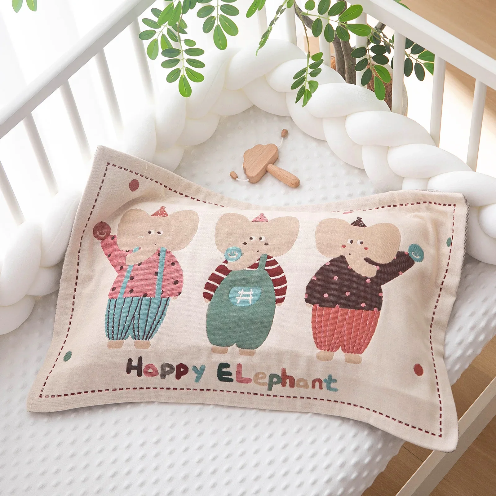 Antibacterial Kids Pillowcase 40x60 Cm Cute Cartoon Cotton Pillow Cover for Baby Nursery Hypoallergenic Soft Breathable Bedding