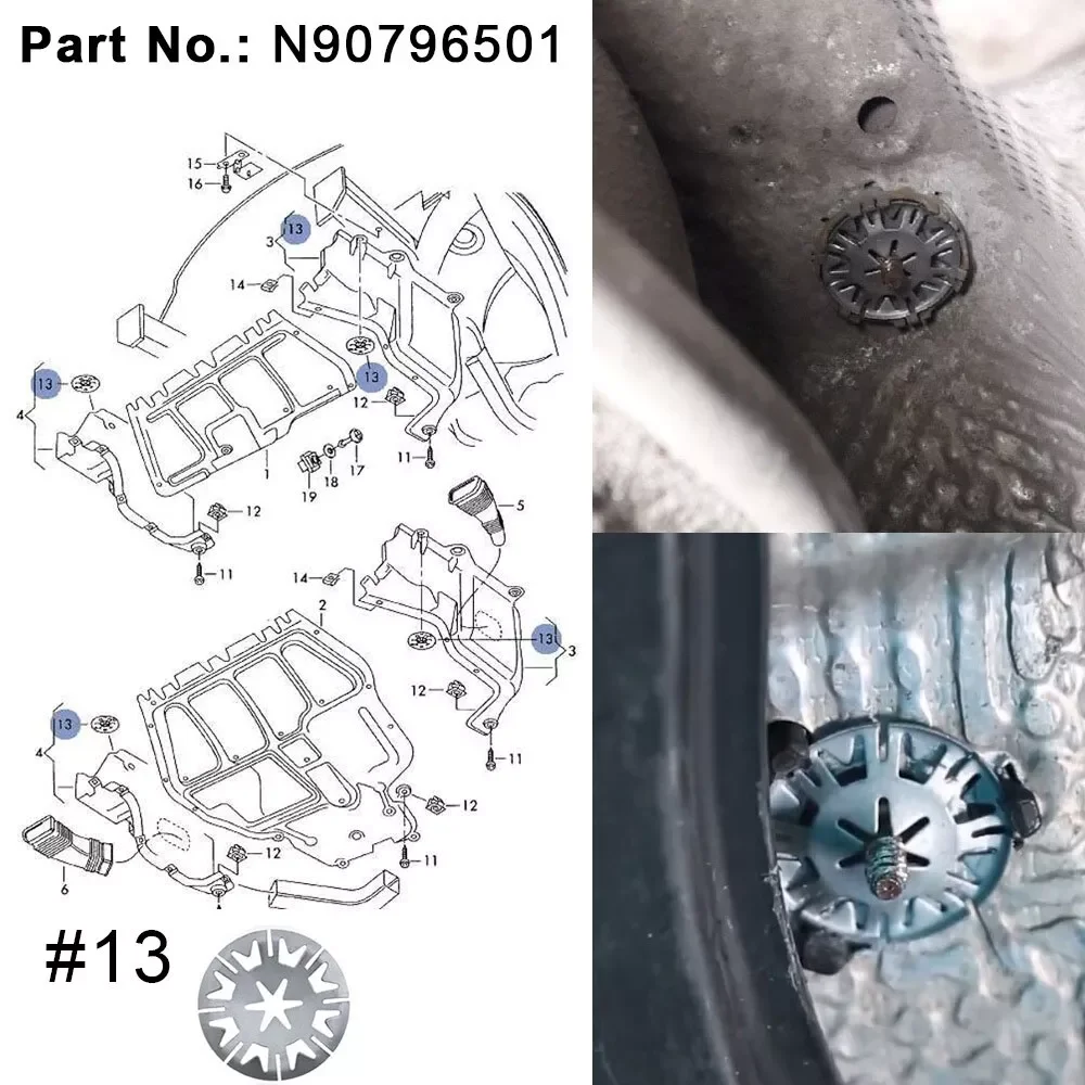 

30pc Car Chassis Engine Bay Trim Clip Set Panel Engine Compartment Trim Strip Clips Screws For Audi A4 A6 A8 Screw Accessory Kit