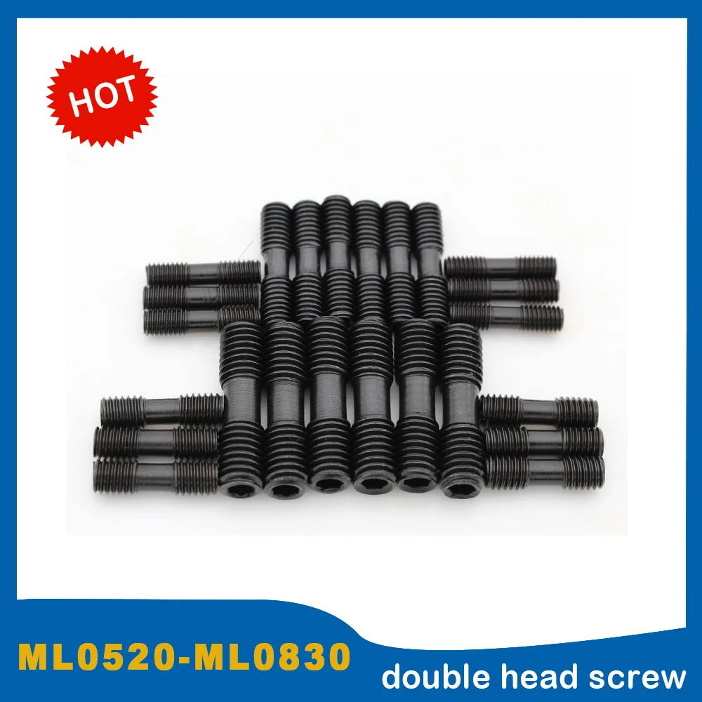 10Pcs ML0520 ML0525 ML0620 ML0625 ML0630 ML0830 Double head Screw Stud Screws For Tool Holder Spare Parts Accessories CNC