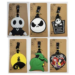 Disney Toys Nightmare Before Christmas Luggage Tags Jack Suitcase Silica Gel Tag Travel Baggage Pendant Accessories Decor Label