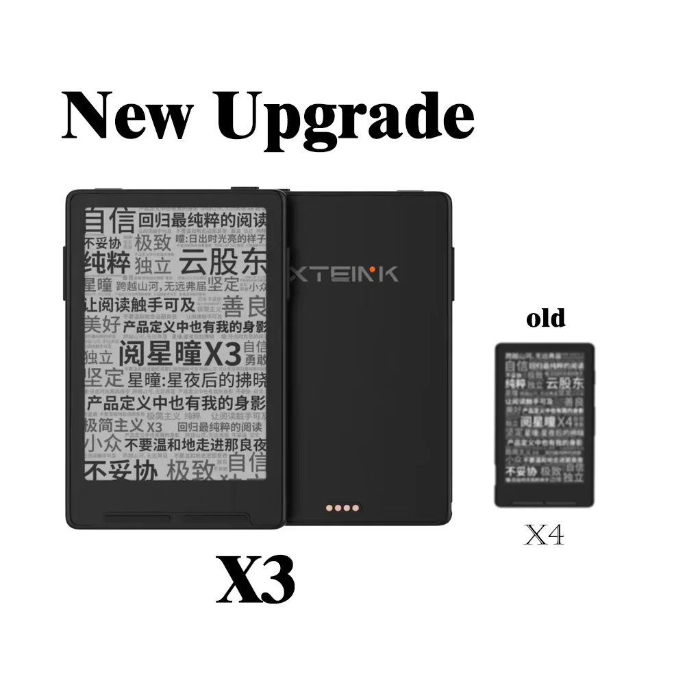 XTEINK X3 E-Book Reader With Eye-Friendly E-Ink Display Mini Portable Digital Reading Device X3 is more advanced than X4