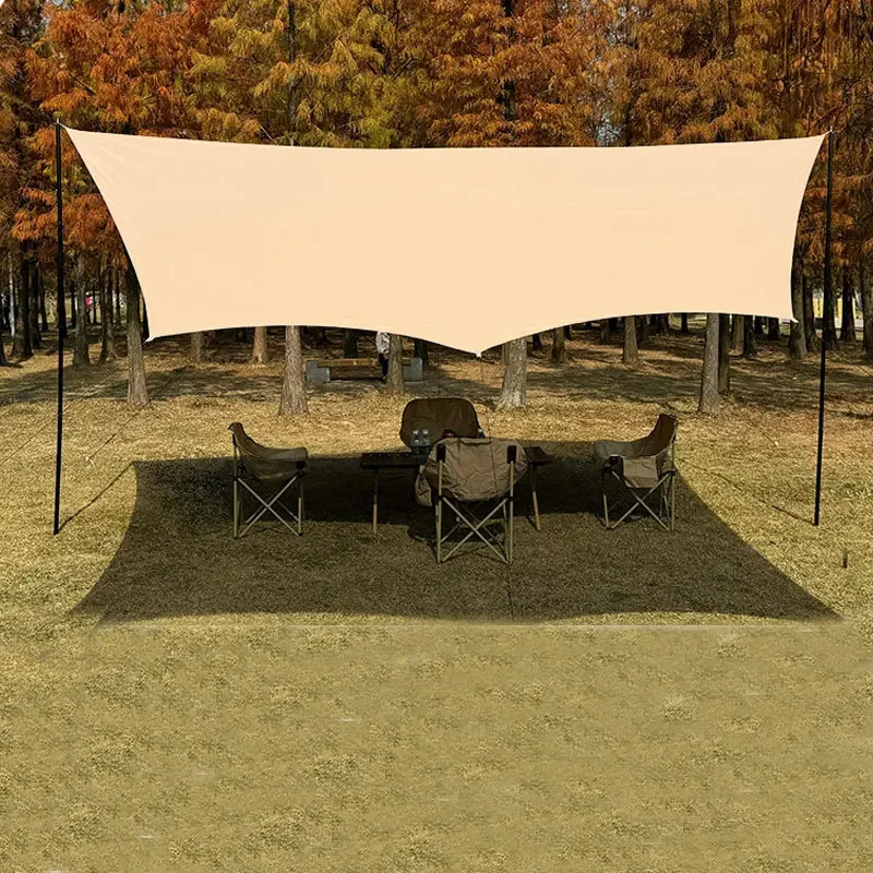 ge-Portable Camping Tarp Sunshade Canopy For Outdoor Adventures