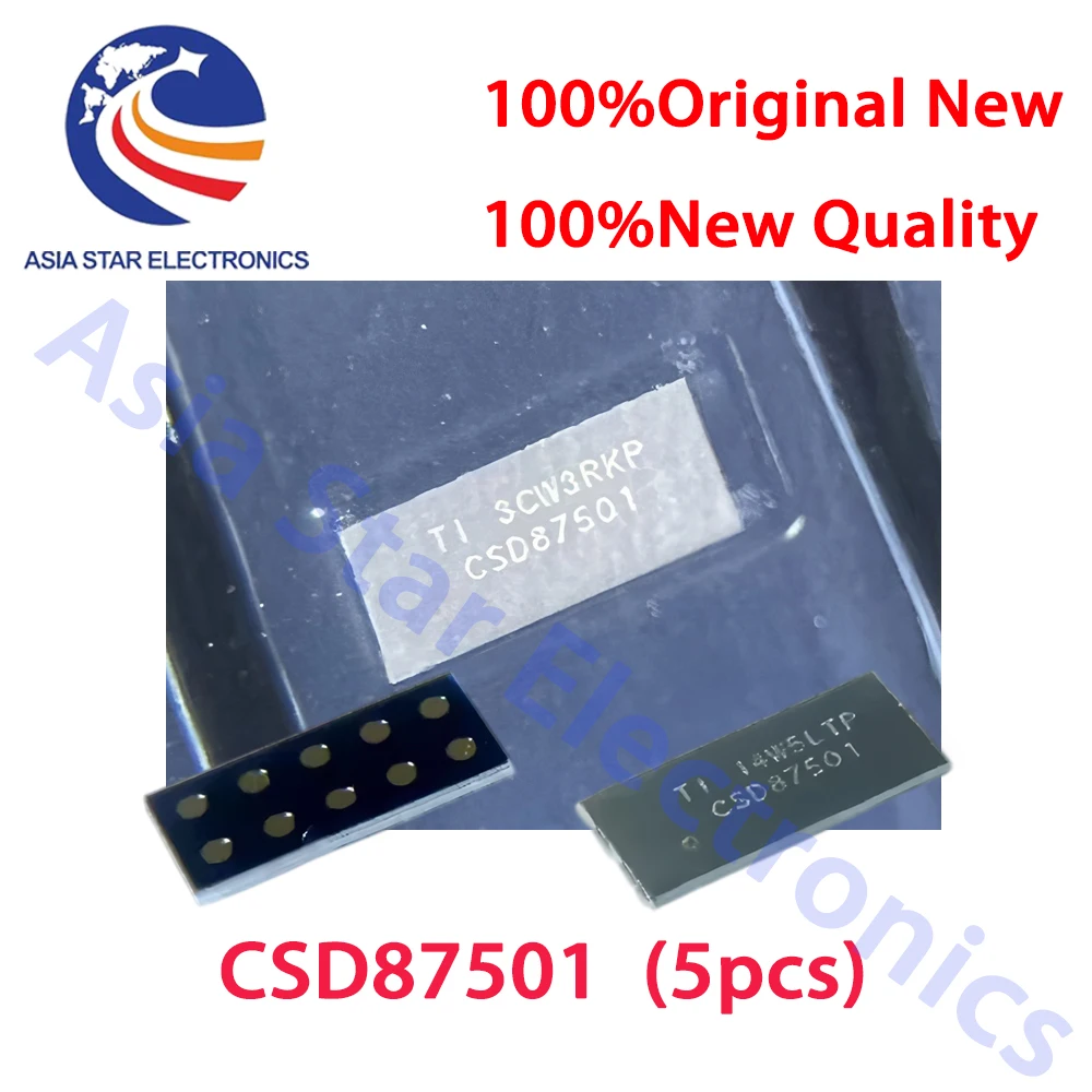 (5piece)100% New CSD87501 CSD87501L XFLGA-10 CSD87501LT CSD58900L small iron case Chipset MOS tube XFLGA-10