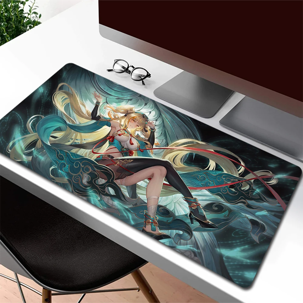 Imagem -05 - Grande Gaming Mouse Pad para Meninas Sparkle Anime Girl Honkai Star Rail Mousepad xl Office Computer Desk Mat