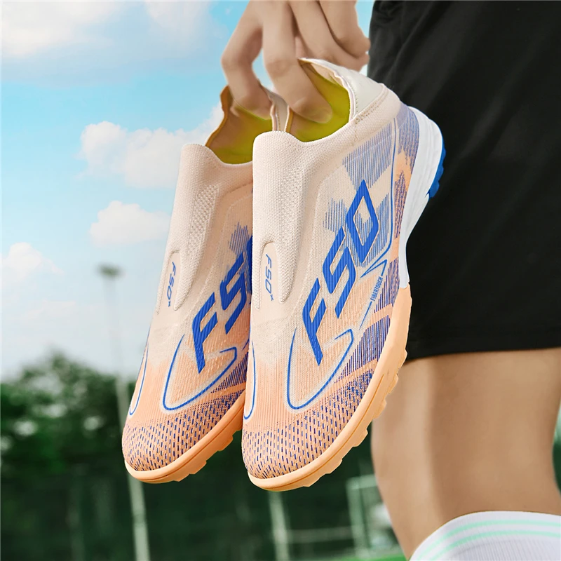 Neue Herren-Fußballschuhe, Gras, für Erwachsene, rutschfeste Fußballschuhe, ultraleicht, für den Innenbereich, rutschfest, für FG-Rasen, Futsal, bequem – Detail 11