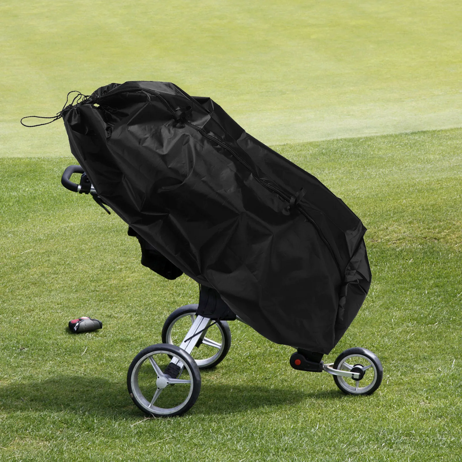 

1pc Bag Cover Waterproof Oxford Fabric Lightweight Portable Rain Dust Protective Case For Clubs Outdoor Sports Travel Black