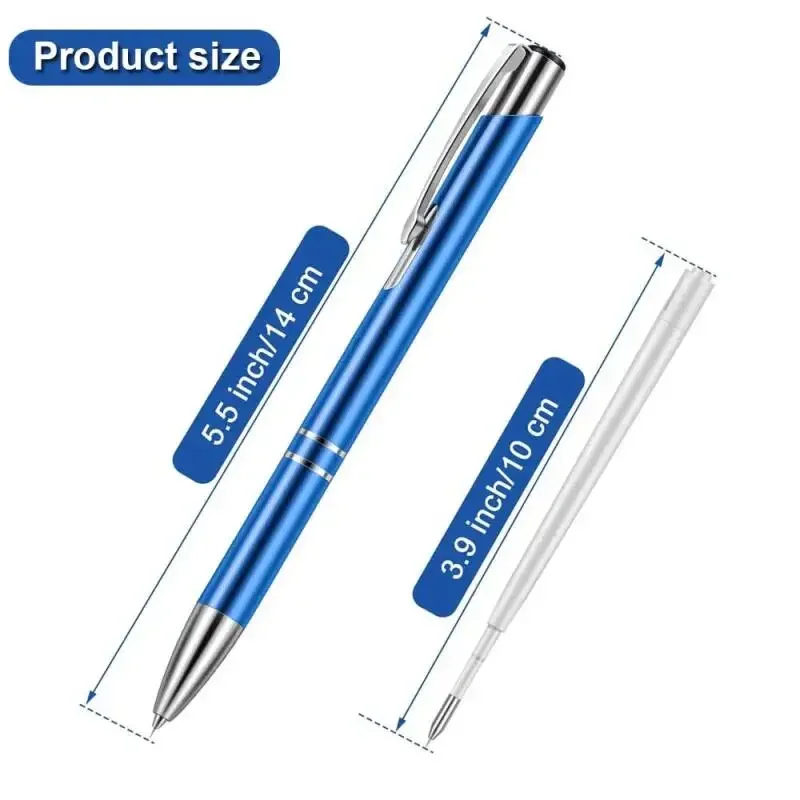 5/6Pcs Fashion Metal Ball Pen Custom Ballpoint Color Pens Advertise Promotional Gift Cheap Event Premiums Personalized Giveaway