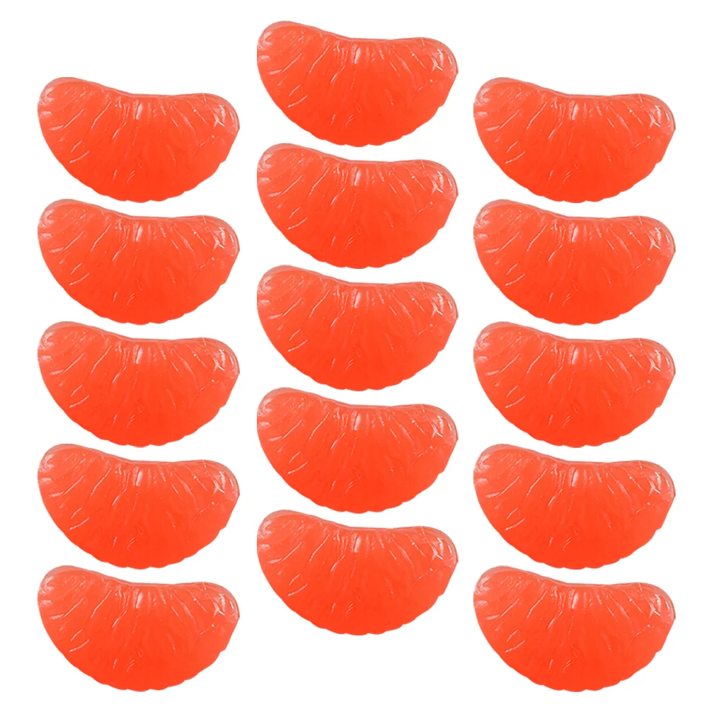 32 Pcs Grapefruit Segment Orange Decorations Charms Miniature Model Pvc Hairpin