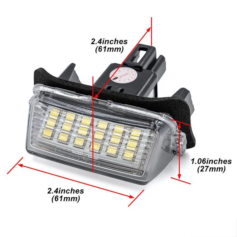1 زوج سيارة الخلفية LED رقم الترخيص لوحة ضوء 12 فولت صالح لتويوتا GR يارس كورولا E210 بجولة الرياضة يارس XP21 2022 2021 2020