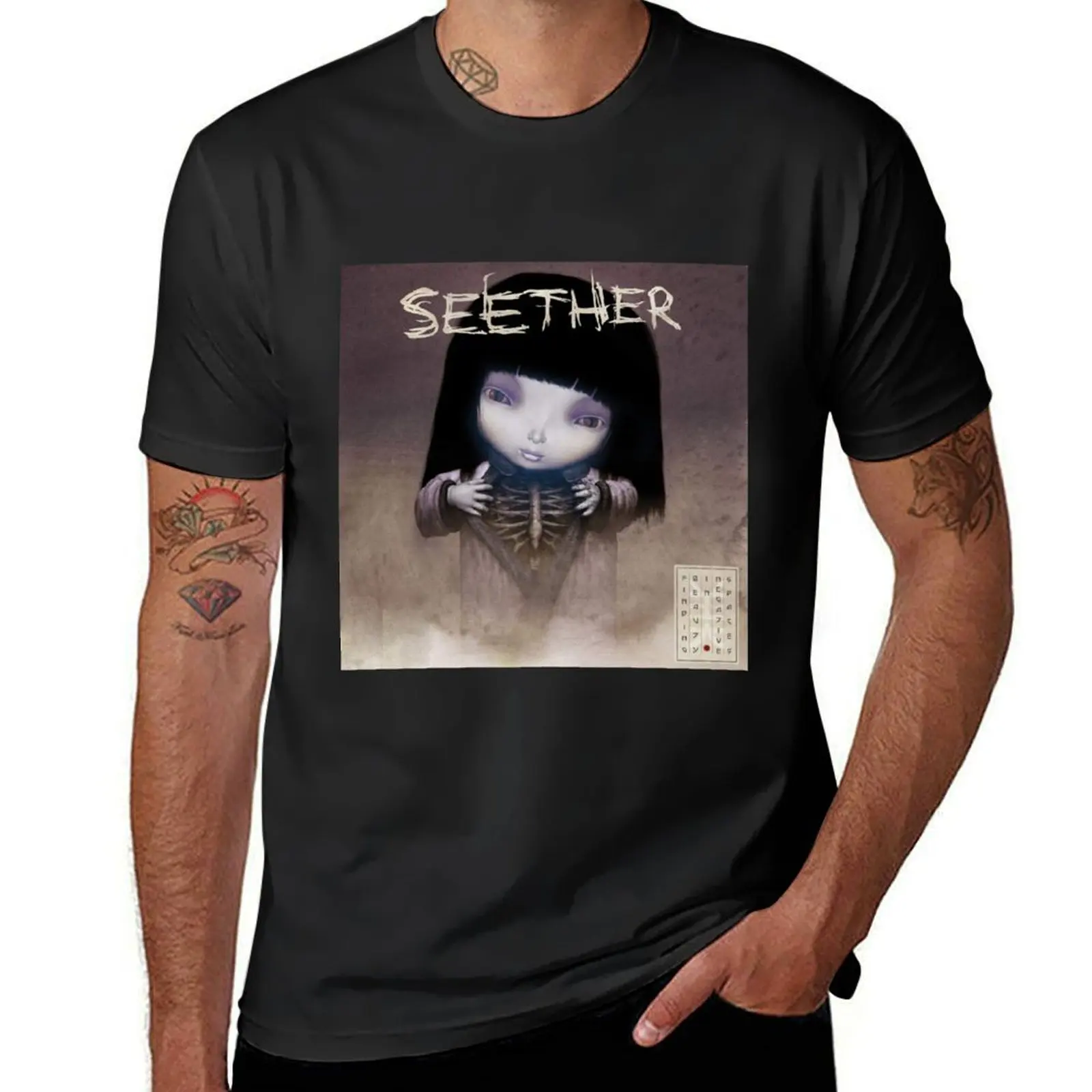 

Seether Finding Beauty in Negative Spaces T-Shirt sweat customs blanks summer top mens graphic t-shirts