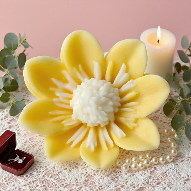 

Premium 3D Flower Silicone Mold for DIY Aromatherapy Handmade Soap Colorful Lotus Resin Decor Ornaments Trendy Home Craft Mould