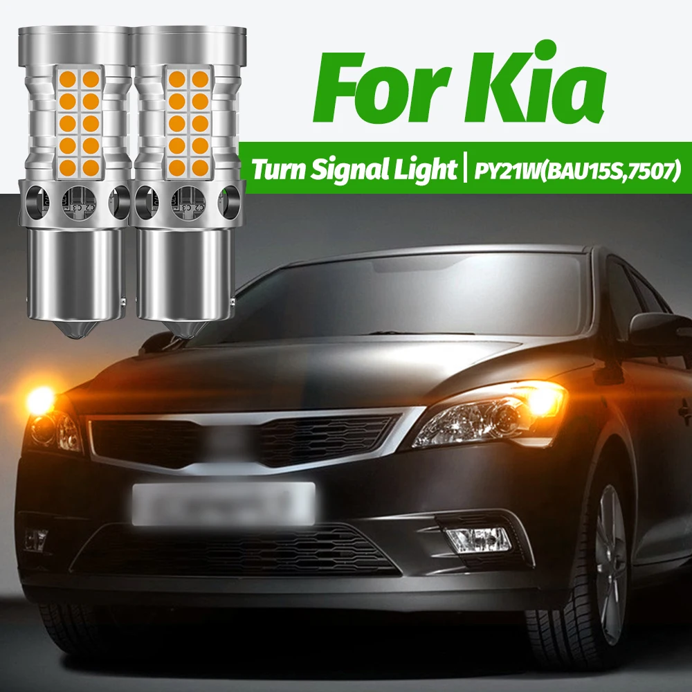 2 sztuki lamp kierunkowskazów LED PY21W 7507 BAU15S Canbus do Kia Sportage 1 2 3 4 Ceed Cerato Koup Rio Sedona Sorento Soul