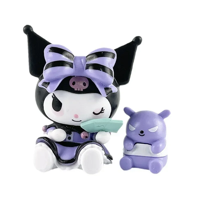 Sanrio Blind Box Cartoon Kuromi Doll Lucky Divination Anime Series Action Figure Model Doll Child Toy Desktop Decor Gifts