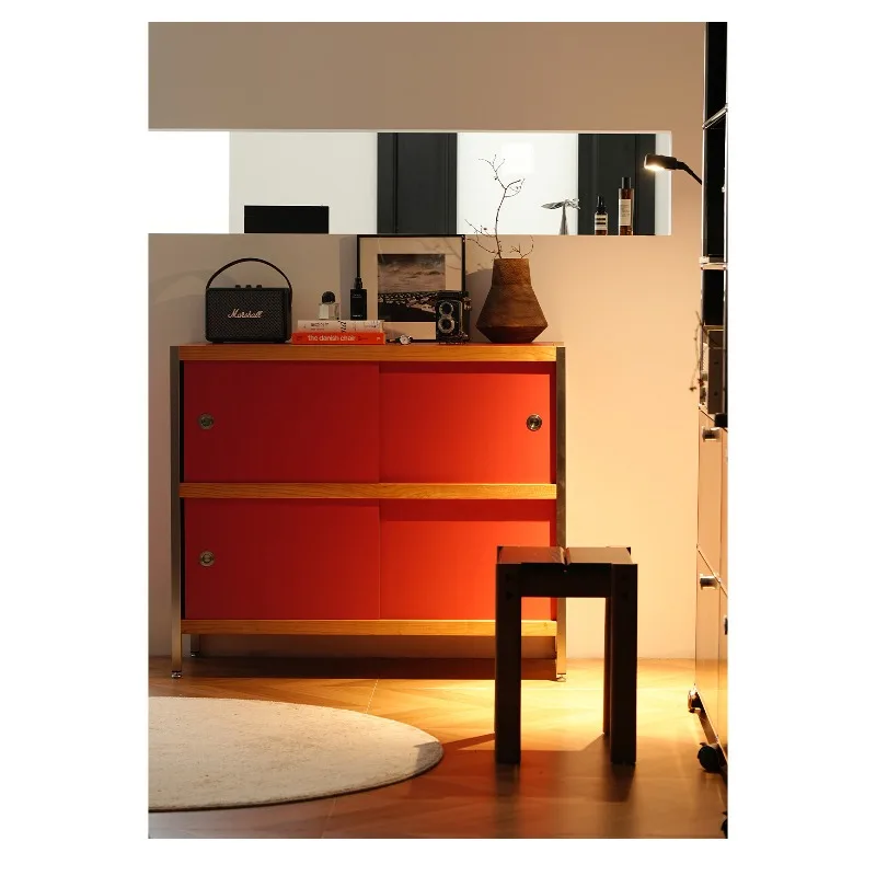 Cattle Creation Bauhaus Side Cabinet Integrated Premium Coffee Cabinet Against the Wall