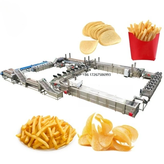 Automatic Electric Potato Chips Production Line Small Scale Frozen Potato Chips Making Machines